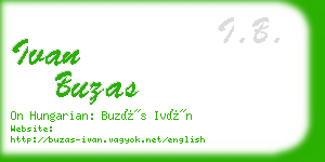 ivan buzas business card